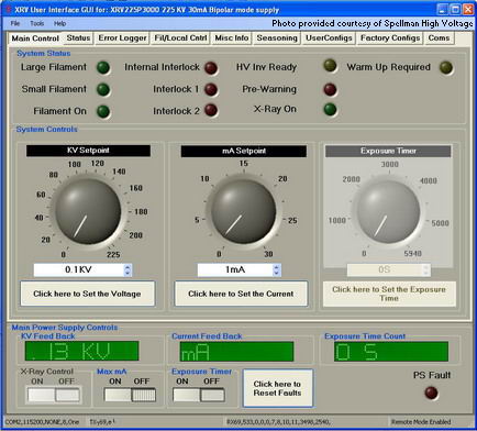 Spellman Computer Control Interface | Kodex Inc.